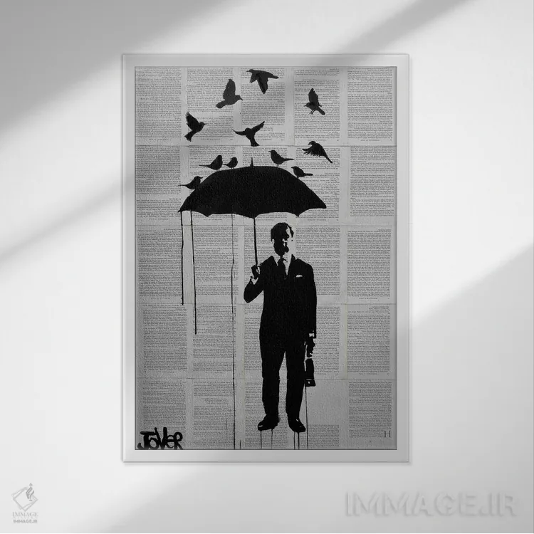 تابلو دکوراتیو فقط یک روز عالی اثر لوی جوور - نمای قابدار سفید