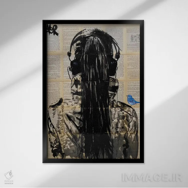 تابلو دکوراتیو صوتی اثر لوی جوور - نمای قابدار مشکی