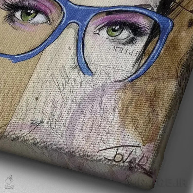 تابلو دکوراتیو رشته ها اثر لوی جوور - نمای نزدیک بافت بوم