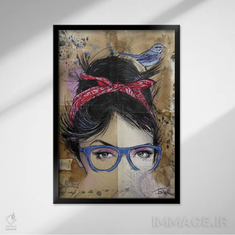 تابلو دکوراتیو رشته ها اثر لوی جوور - نمای قابدار مشکی