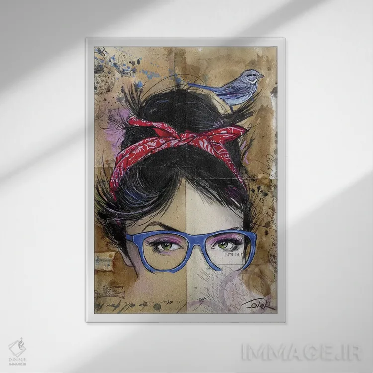 تابلو دکوراتیو رشته ها اثر لوی جوور - نمای قابدار سفید