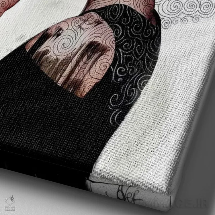 تابلو دکوراتیو هزارتو اثر لوی جوور - نمای نزدیک بافت بوم