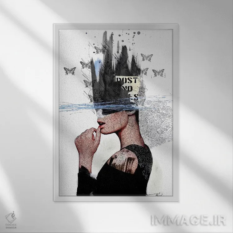 تابلو دکوراتیو هزارتو اثر لوی جوور - نمای قابدار سفید