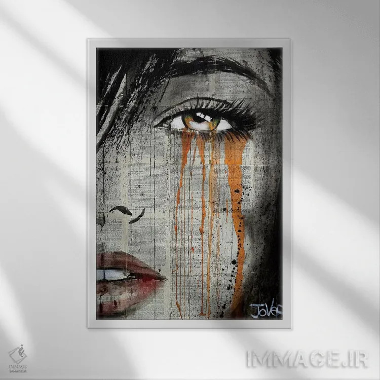 تابلو دکوراتیو پرتقال خردشده اثر لوی جوور - نمای قابدار سفید