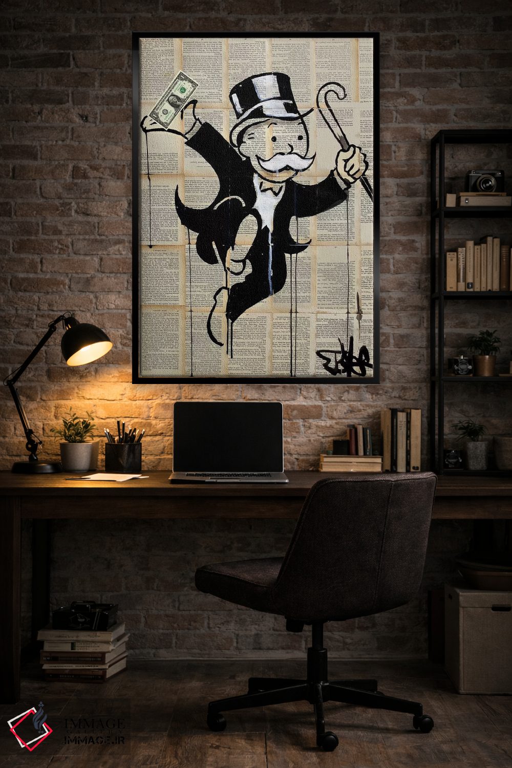 تابلو دکوراتیو مرد پول دار اثر لوی جوور - D5B