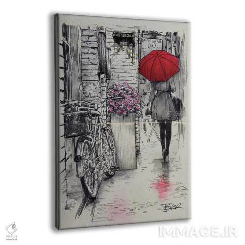 تابلو دکوراتیو پیاده روی در آمستردام اثر لوی جوور - نمای پرسپکتیو محصول