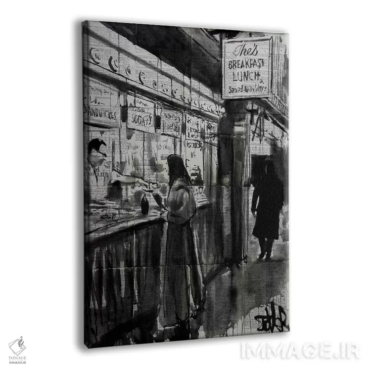 تابلو دکوراتیو کافه شبانه اثر لوی جوور - نمای پرسپکتیو محصول