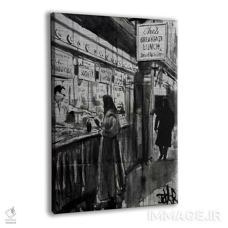 تابلو دکوراتیو کافه شبانه اثر لوی جوور - نمای پرسپکتیو محصول