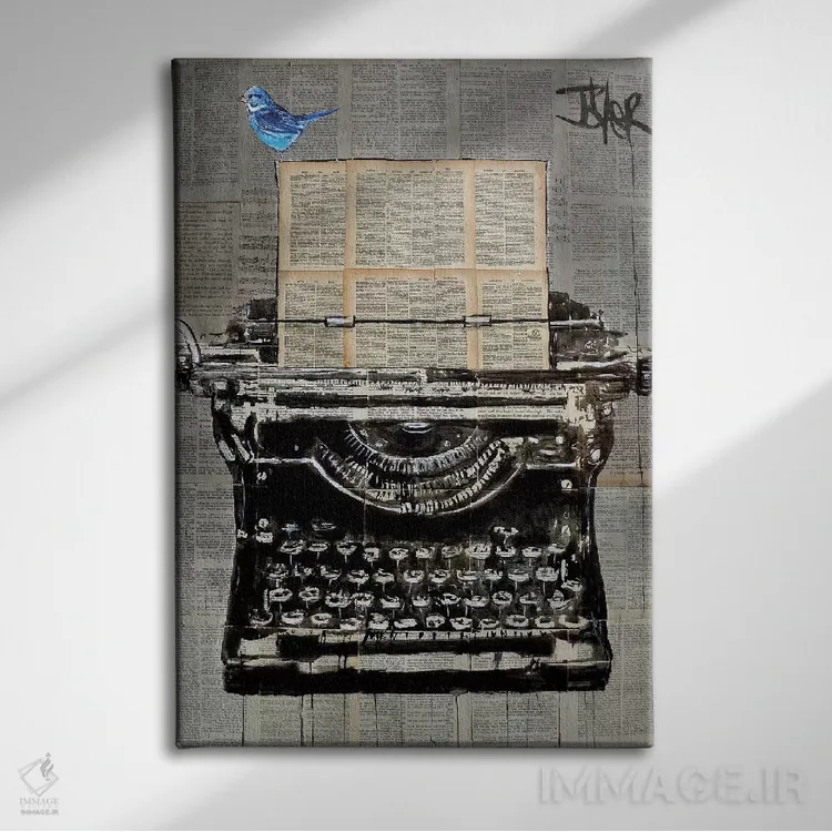 تابلو دکوراتیو نویسنده اثر لوی جوور - نمای روبهرو روی دیوار