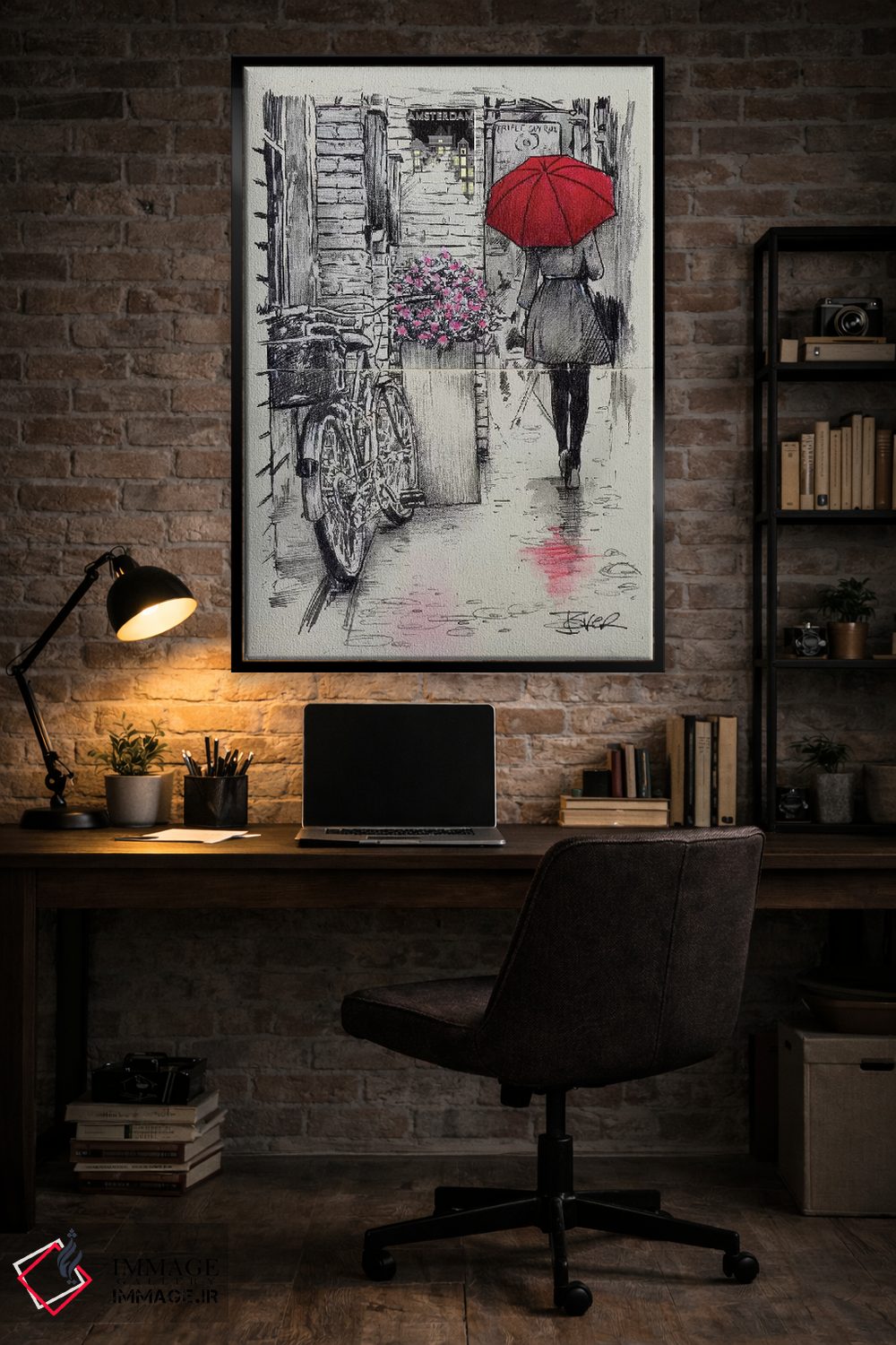 تابلو دکوراتیو پیاده روی در آمستردام اثر لوی جوور - D5B