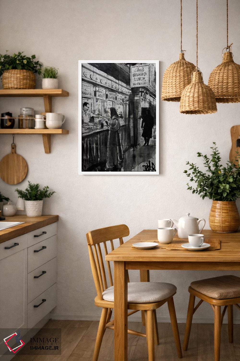 تابلو دکوراتیو کافه شبانه اثر لوی جوور - D3W