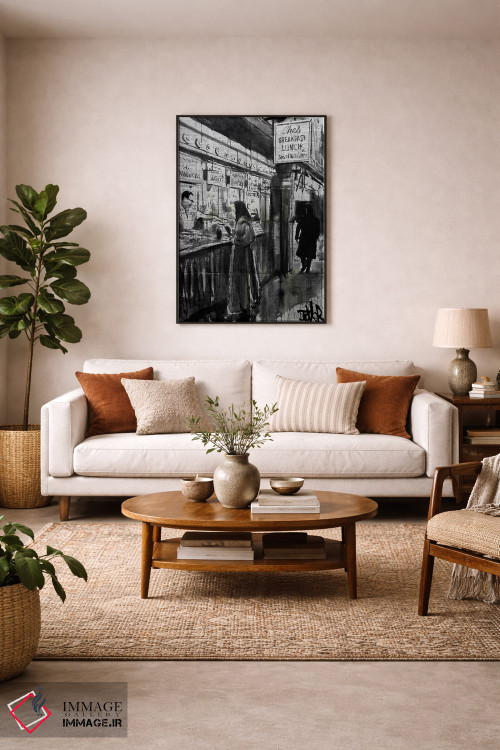 تابلو دکوراتیو کافه شبانه اثر لوی جوور - D6B