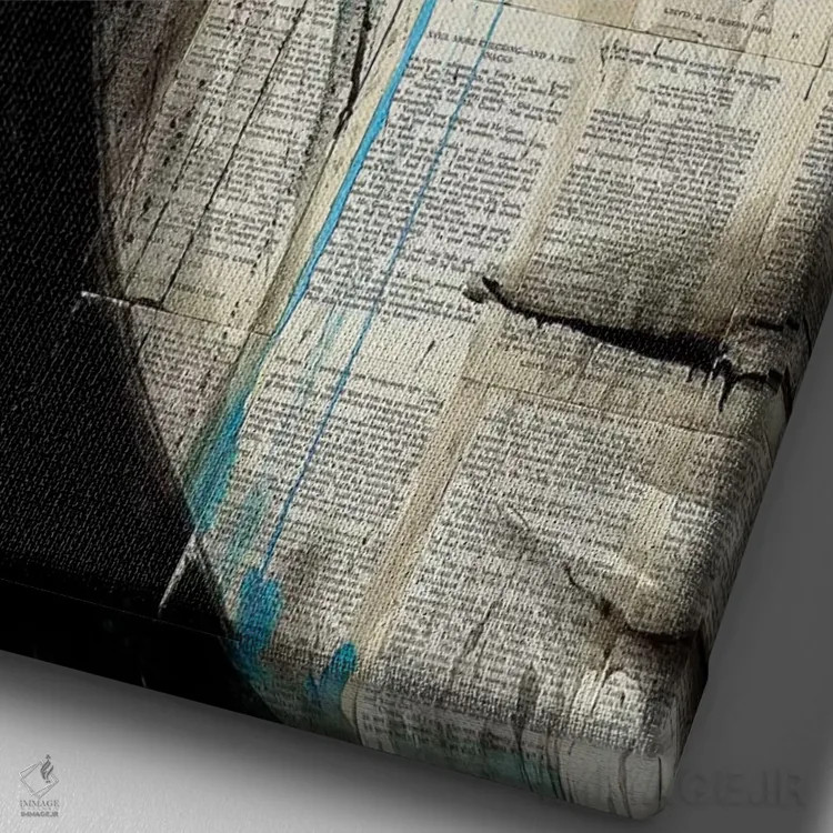 تابلو دکوراتیو دیستوپیای او اثر لوی جوور - نمای نزدیک بافت بوم