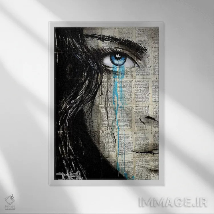 تابلو دکوراتیو دیستوپیای او اثر لوی جوور - نمای قابدار سفید