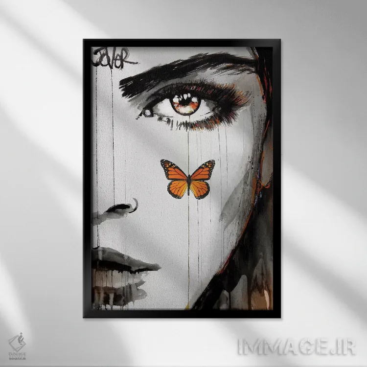 تابلو دکوراتیو رویای نارنگی اثر لوی جوور - نمای قابدار مشکی