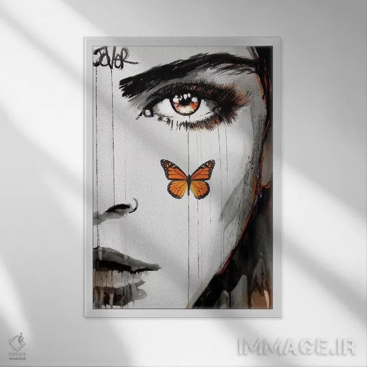 تابلو دکوراتیو رویای نارنگی اثر لوی جوور - نمای قابدار سفید