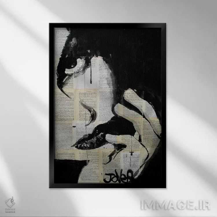 تابلو دکوراتیو گاهی قلب ها تیره اند اثر لوی جوور - نمای قابدار مشکی