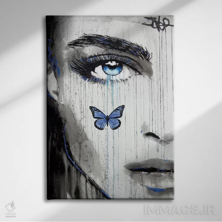 تابلو دکوراتیو کارمای آبی اثر لوی جوور - نمای روبهرو روی دیوار