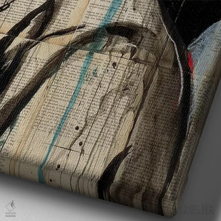 تابلو دکوراتیو صفحه جدید اثر لوی جوور - نمای نزدیک بافت بوم