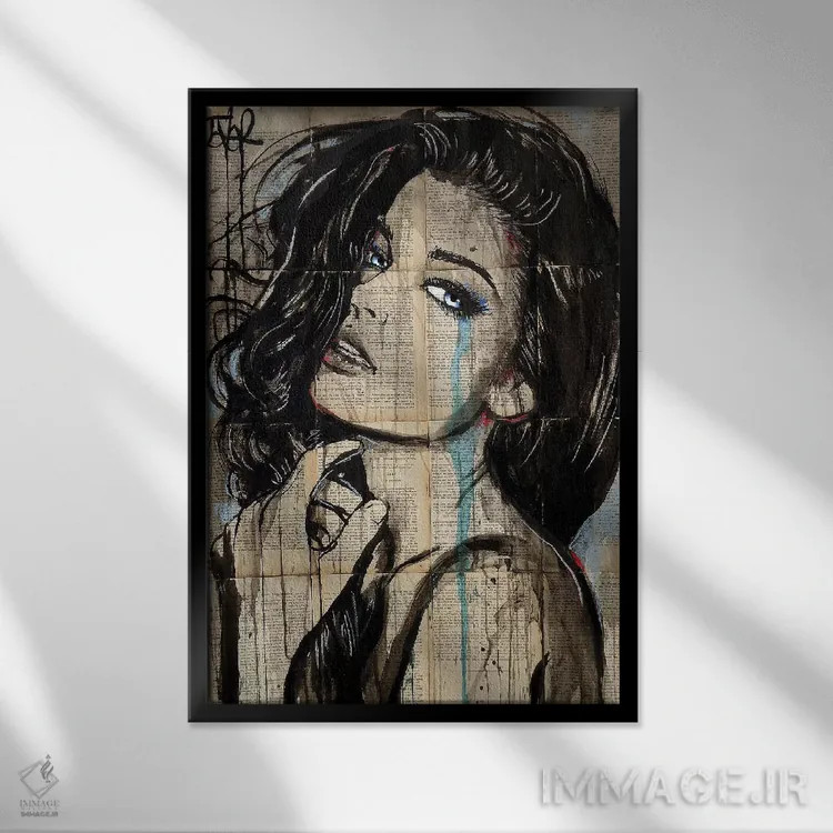 تابلو دکوراتیو صفحه جدید اثر لوی جوور - نمای قابدار مشکی