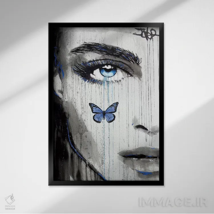 تابلو دکوراتیو کارمای آبی اثر لوی جوور - نمای قابدار مشکی