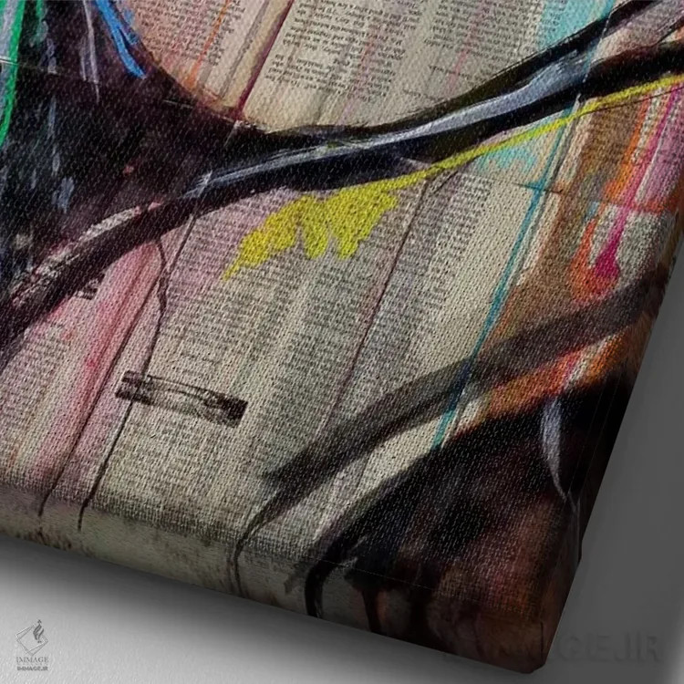 تابلو دکوراتیو در برخی جهات اثر لوی جوور - نمای نزدیک بافت بوم