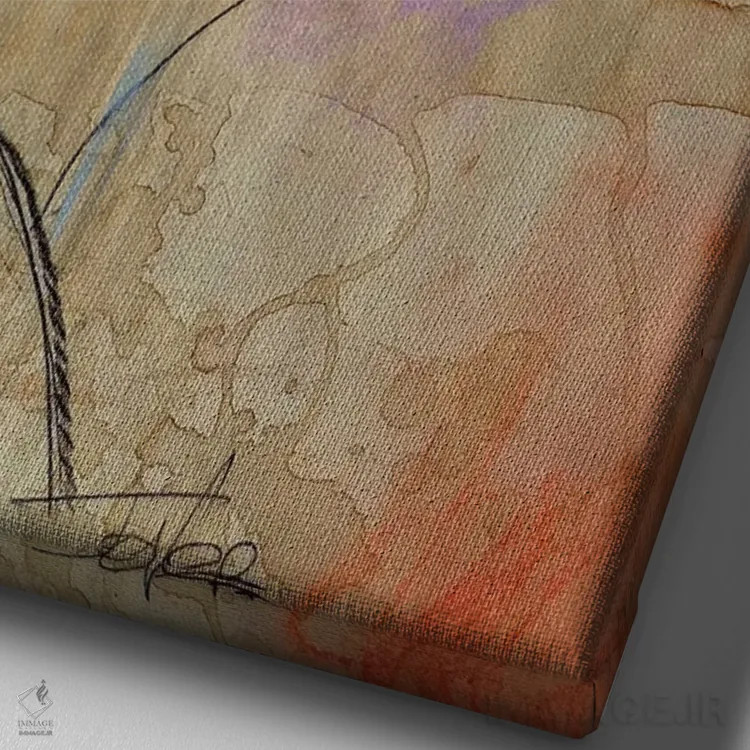 تابلو دکوراتیو سرود اثر لوی جوور - نمای نزدیک بافت بوم