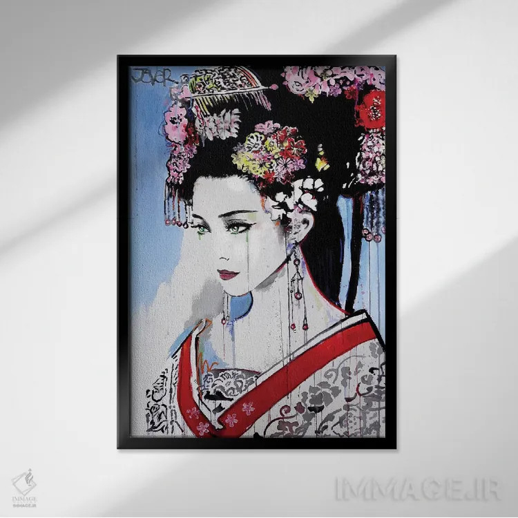 تابلو دکوراتیو اوساکا اثر لوی جوور - نمای قابدار مشکی