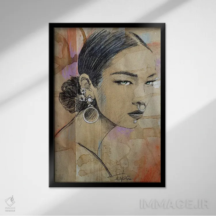 تابلو دکوراتیو سرود اثر لوی جوور - نمای قابدار مشکی