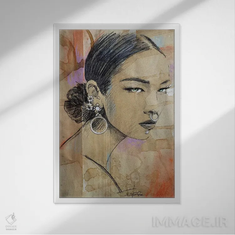 تابلو دکوراتیو سرود اثر لوی جوور - نمای قابدار سفید