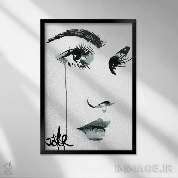 تابلو دکوراتیو از جنبه اصولی اثر لوی جوور - نمای قابدار مشکی