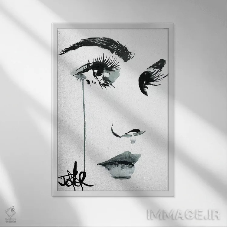 تابلو دکوراتیو از جنبه اصولی اثر لوی جوور - نمای قابدار سفید