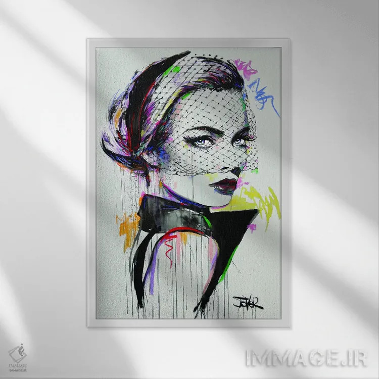 تابلو دکوراتیو v اثر لوی جوور - نمای قابدار سفید