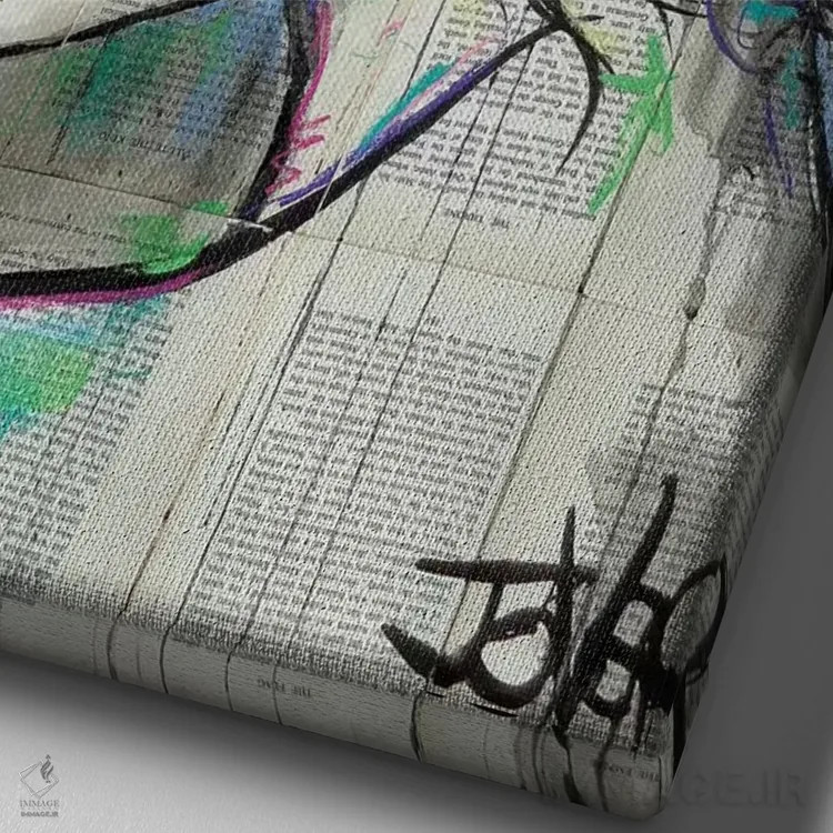 تابلو دکوراتیو کای اثر لوی جوور - نمای نزدیک بافت بوم