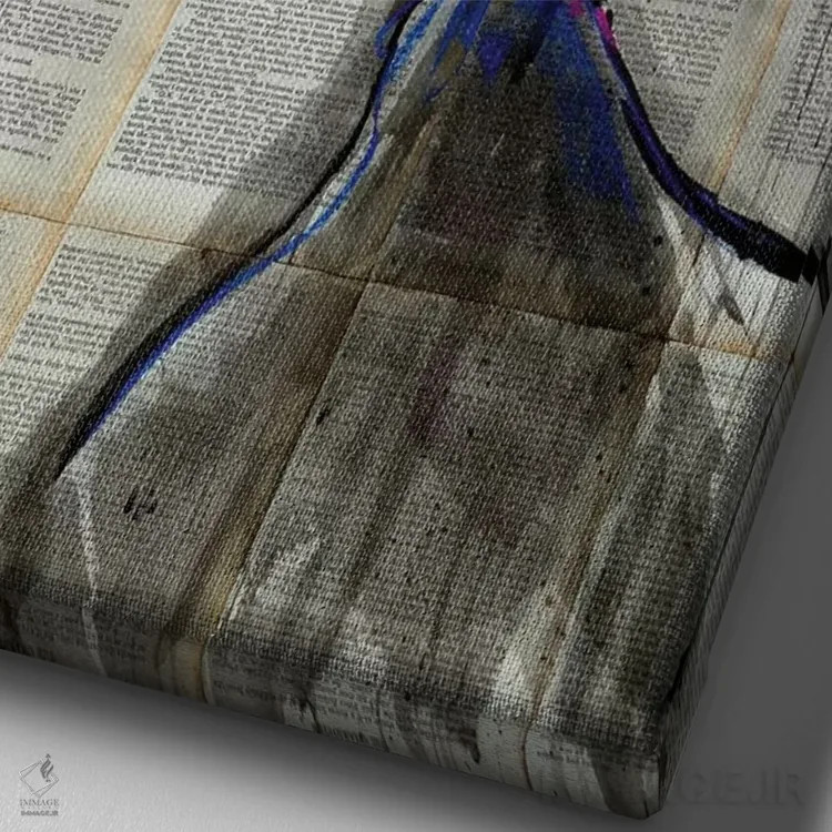 تابلو دکوراتیو گل ها اثر لوی جوور - نمای نزدیک بافت بوم