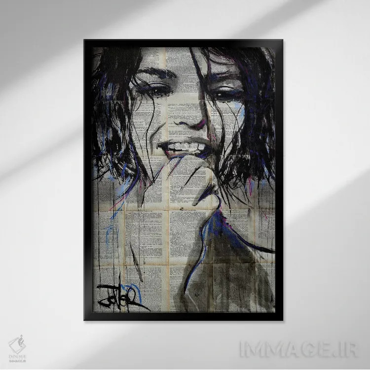 تابلو دکوراتیو گل ها اثر لوی جوور - نمای قابدار مشکی