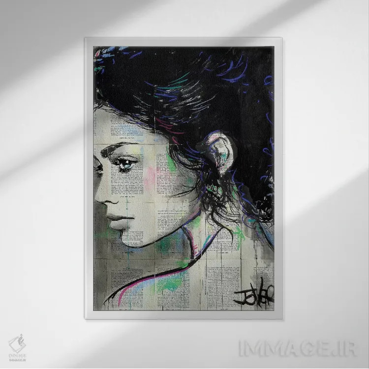 تابلو دکوراتیو کای اثر لوی جوور - نمای قابدار سفید