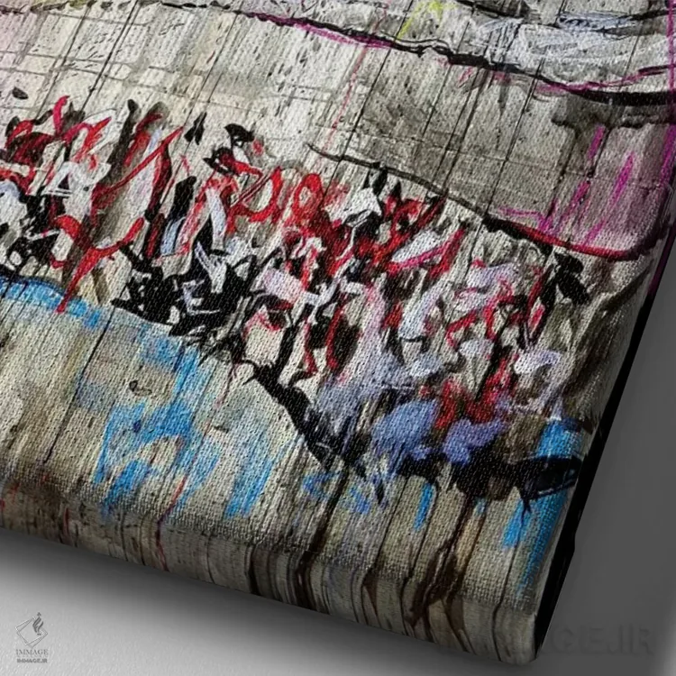 تابلو دکوراتیو فرشته شینجوکو اثر لوی جوور - نمای نزدیک بافت بوم