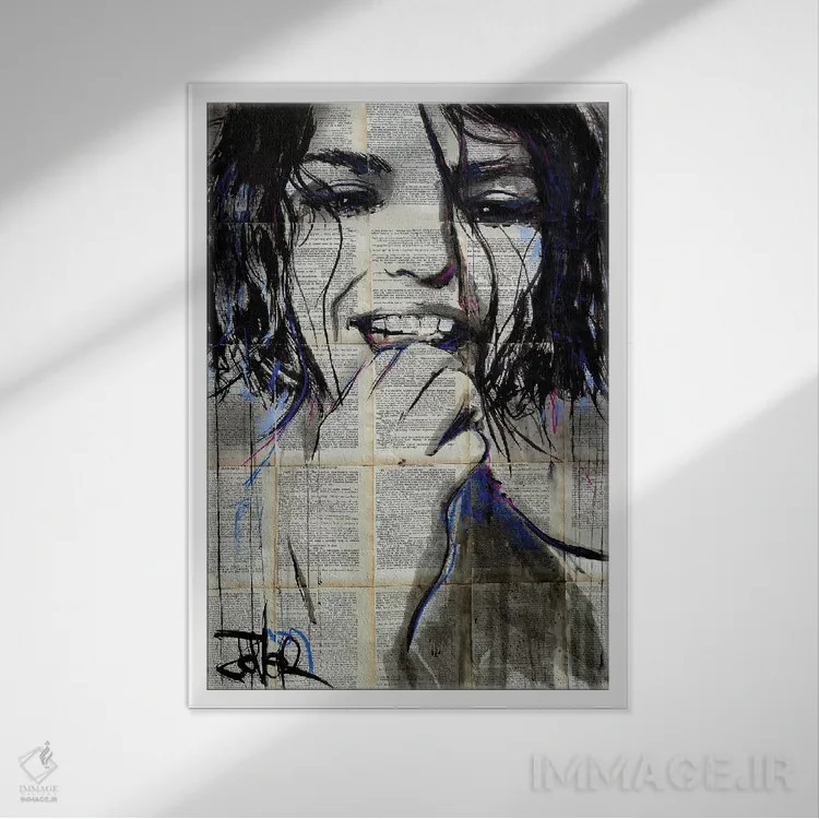 تابلو دکوراتیو گل ها اثر لوی جوور - نمای قابدار سفید