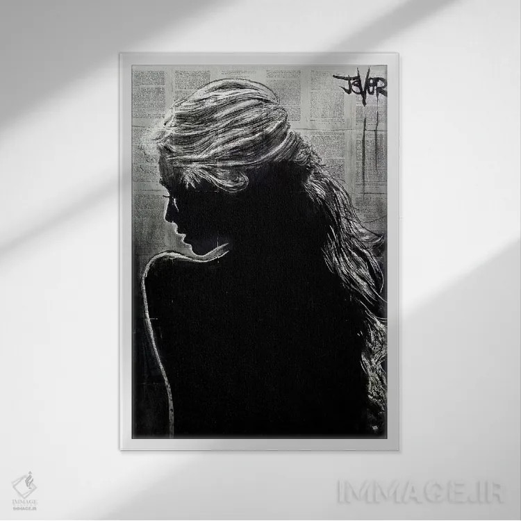 تابلو دکوراتیو هماهنگ خجالتی اثر لوی جوور - نمای قابدار سفید