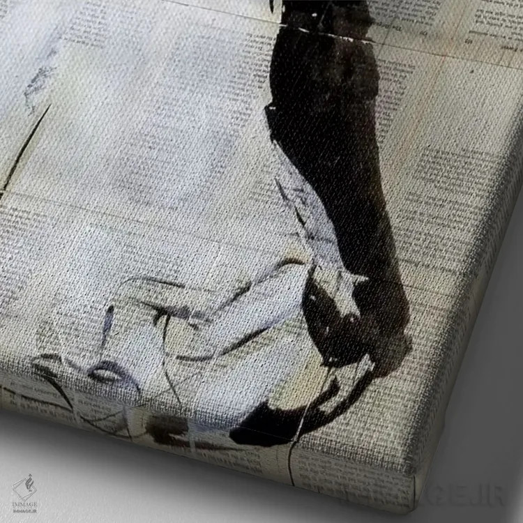 تابلو دکوراتیو رقص اثر لوی جوور - نمای نزدیک بافت بوم