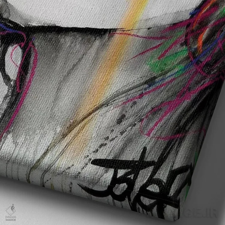 تابلو دکوراتیو جریان ها/جویبارها اثر لوی جوور - نمای نزدیک بافت بوم