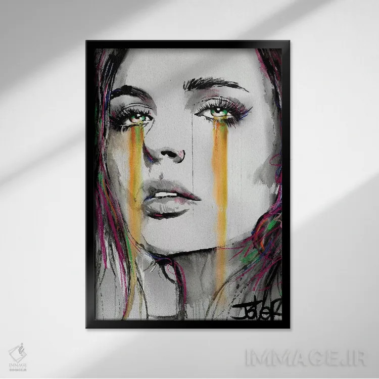 تابلو دکوراتیو جریان ها/جویبارها اثر لوی جوور - نمای قابدار مشکی