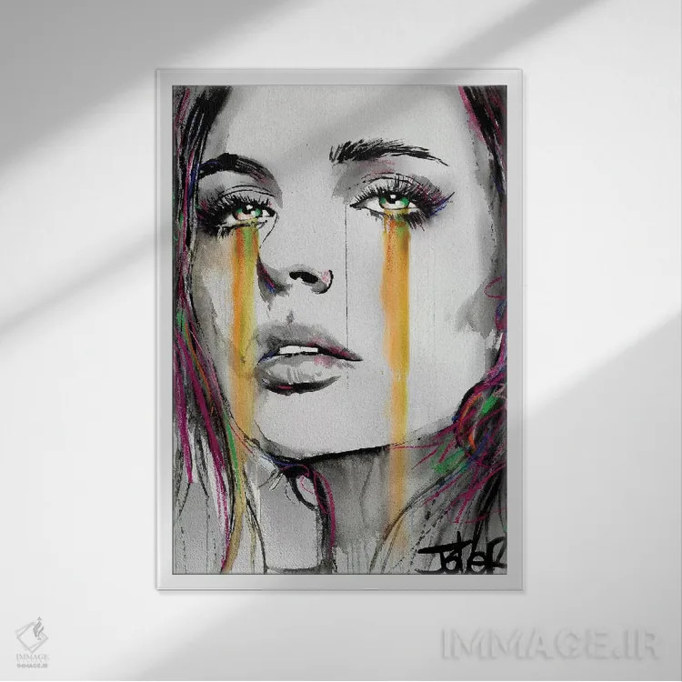 تابلو دکوراتیو جریان ها/جویبارها اثر لوی جوور - نمای قابدار سفید