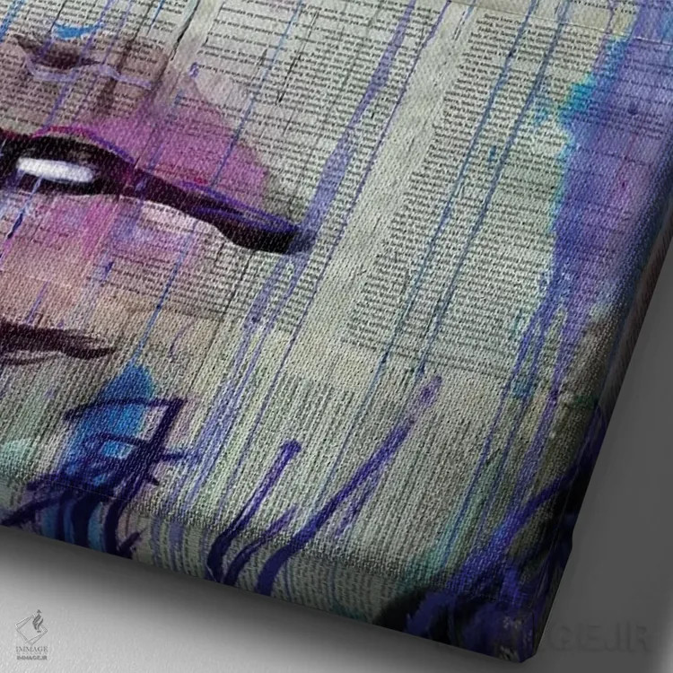 تابلو دکوراتیو قلب یاغی اثر لوی جوور - نمای نزدیک بافت بوم