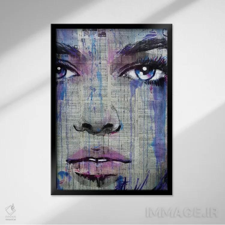 تابلو دکوراتیو قلب یاغی اثر لوی جوور - نمای قابدار مشکی