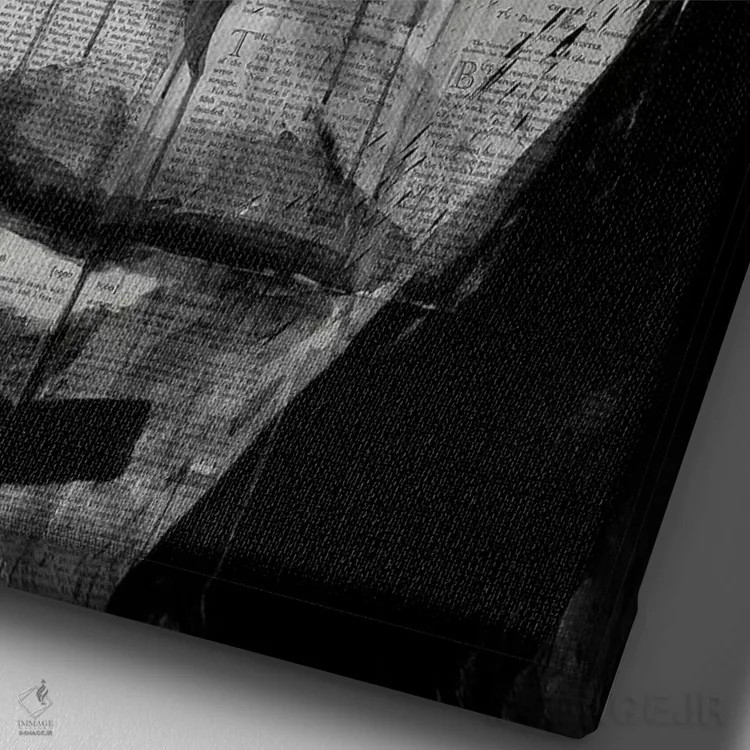 تابلو دکوراتیو راه زمستان اثر لوی جوور - نمای نزدیک بافت بوم