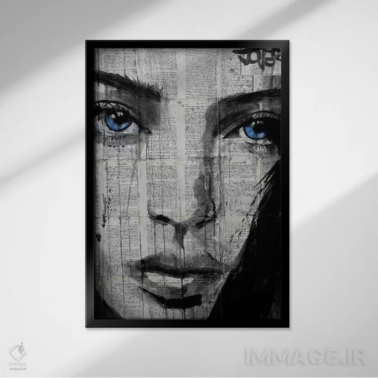 تابلو دکوراتیو راه زمستان اثر لوی جوور - نمای قابدار مشکی