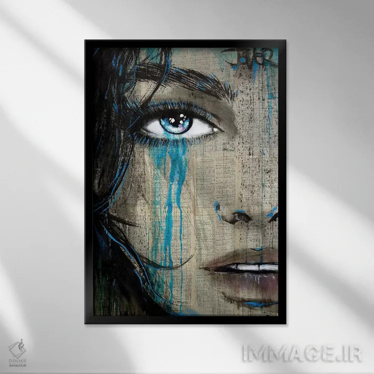 تابلو دکوراتیو لبه ظریف اثر لوی جوور - نمای قابدار مشکی