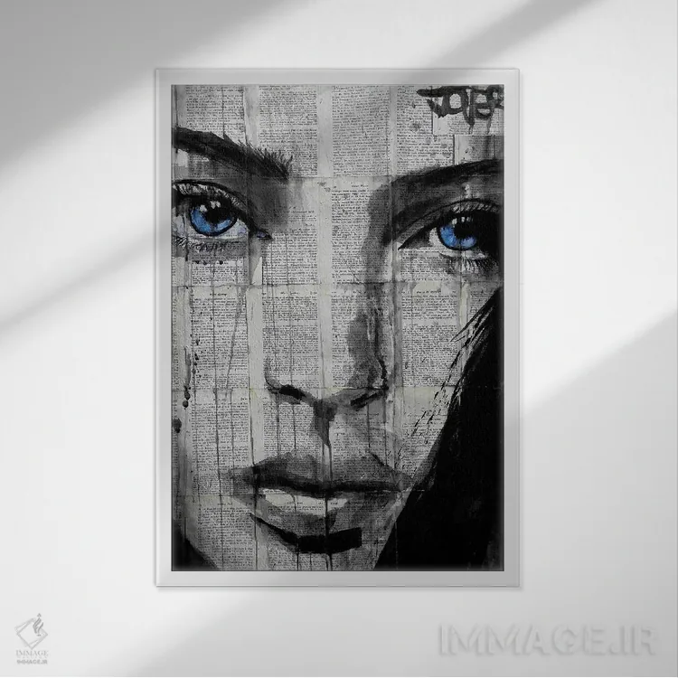 تابلو دکوراتیو راه زمستان اثر لوی جوور - نمای قابدار سفید